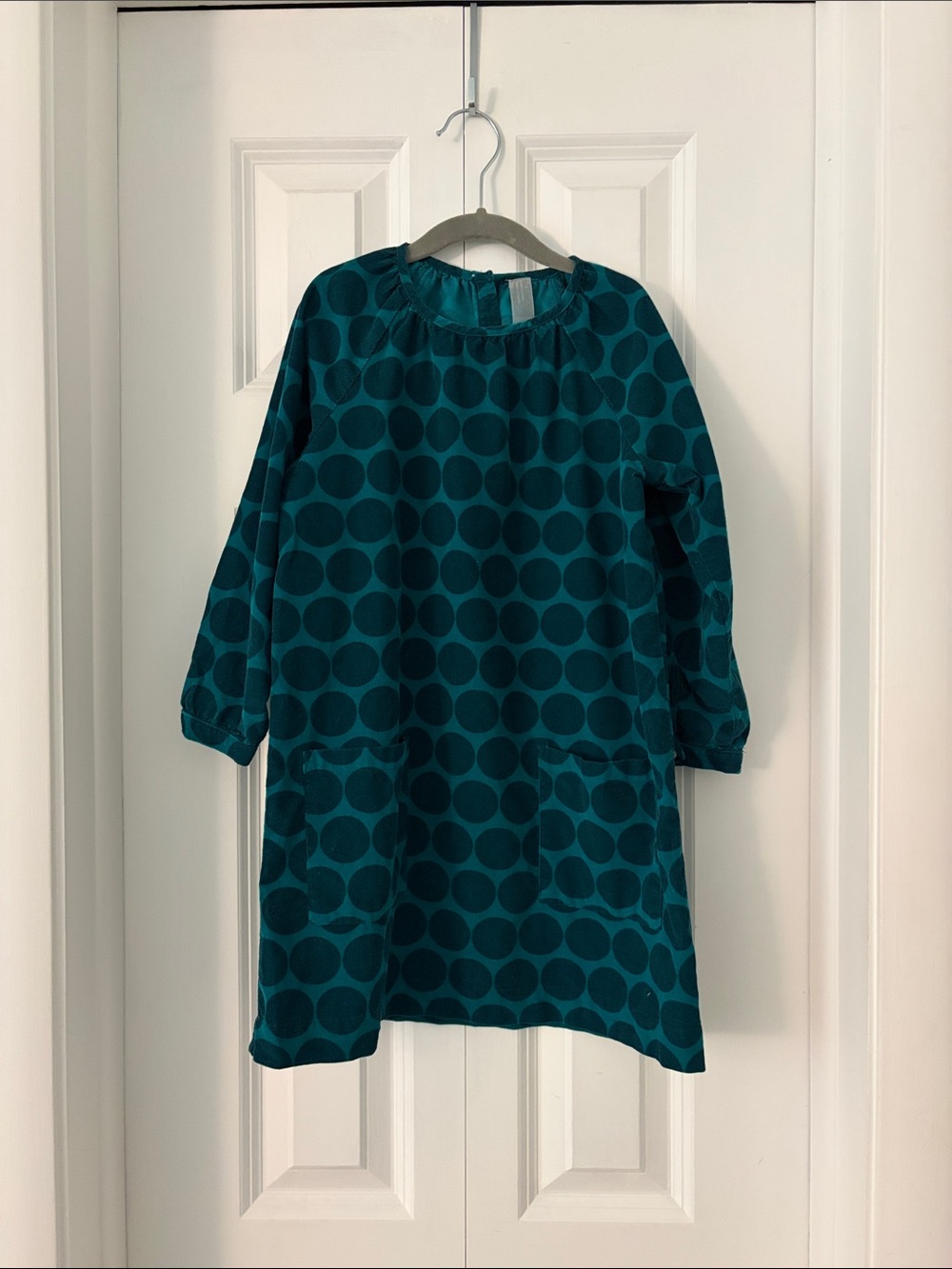 Primary Girls Corduroy Polka-Dot Shift Dress